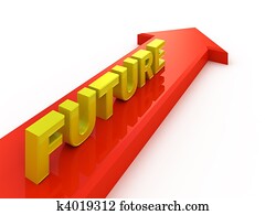 Future direction isolated on white 