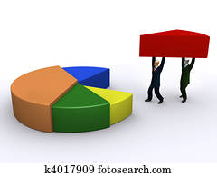 geschäftsmänner, und, kreisdiagramm