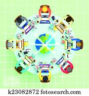 mitarbeitergruppe, arbeit, versammlung, begriff mitarbeitergruppe, arbeit, versammlung, begriff