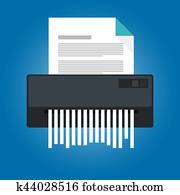 paper shredder icon document business office information protection paper shredder icon document business office information protection