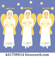 Angels singing Stock Illustration  k3405124  Fotosearch