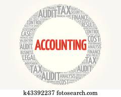 会計, 単語, 雲