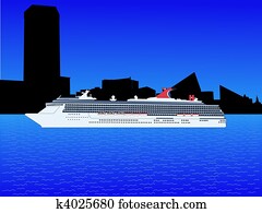 Cruise ship in Baltimore