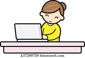 Girl with a pc