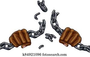 Hands Breaking Chain Links Freedom Design Hands Breaking Chain Links Freedom Design