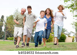 Happy family enjoying outdoors