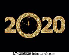 Happy new year 2020 text Happy new year 2020 text