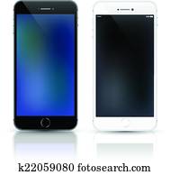 Vector smartphone mock up. Vector smartphone mock up.
