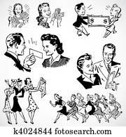 Vector Vintage Wealth and Money Graphics Vector Vintage Wealth and Money Graphics