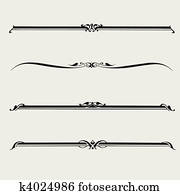 vetorial, ornamento, jogo