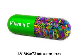 ויטמין *e*, capsule,, tocopherols., 3d, השבה