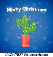 Clipart of Christmas Cactus k2734145 - Search Clip Art, Illustration ...