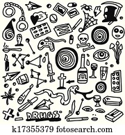 drugs- doodles set drugs- doodles set