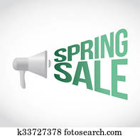 frühling, verkauf, megaphon, nachricht, an, loud., begriff