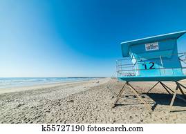 Lifeguard hut in Oceanside shore