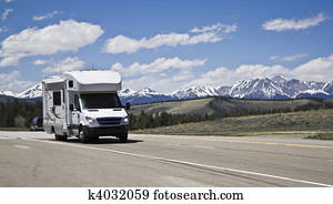 RV in mountains RV in mountains
