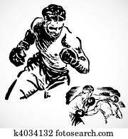 Vector Vintage Boxing Graphics Vector Vintage Boxing Graphics