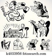 Vector Vintage Handyman and Real Estate Vector Vintage Handyman and Real Estate