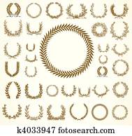 vetorial, Laural, grinaldas