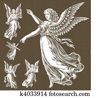 וקטור, לבן, מלאכים