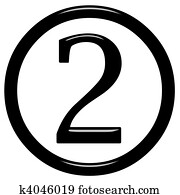 3D Framed Number 2 3D Framed Number 2