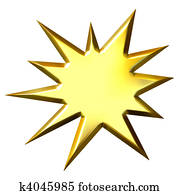 3D Golden Starburst 3D Golden Starburst