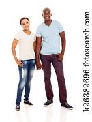 african couple full length portrait