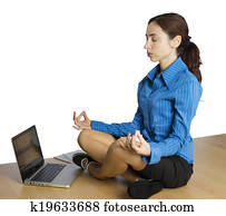 Business woman in meditation