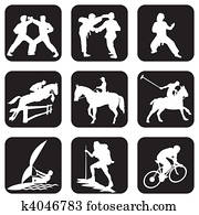 deporte, iconos