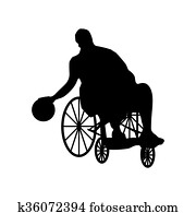 kalps, dzeltena krāsa, sieviete, pa, wheelchair, silhouette