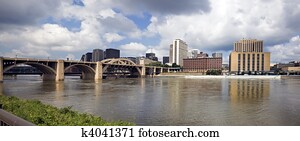 panorâmico, grandioso, correntezas, michigan, USA.