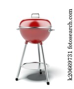 Red barbecue grill Red barbecue grill