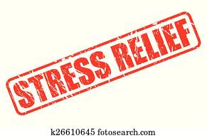 Stress relief red stamp text
