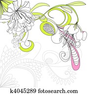 Vector background with flowers Vector background with flowers