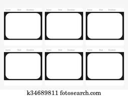 Tv コマーシャル フレーム Storyboard テンプレート X6 クリップアート 切り張り イラスト 絵画 集 K Fotosearch