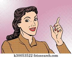 Business coach woman retro Business coach woman retro