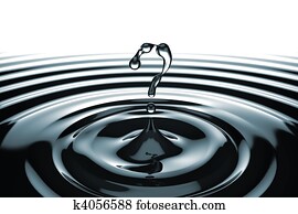 FAQ concept. What symbol shaped water drops FAQ concept. What symbol shaped water drops