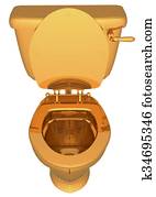 Gold, toilet Gold, toilet