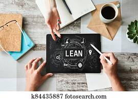 Lean manufacturing. Six sigma technology and business concept. Lean manufacturing. Six sigma technology and business concept.