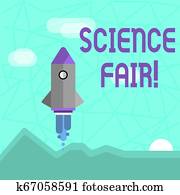 Writing note showing Science Fair. Business photo showcasing School competition where contestants present projects. Writing note showing Science Fair. Business photo showcasing School competition where contestants present projects.