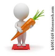 3d, קטן, אנשים, -, דיאטה