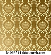 Abstract gold crown pattern Abstract gold crown pattern