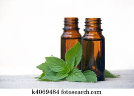 Aroma Oil in Bottles with Mint