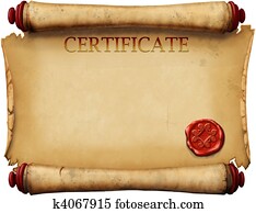certificates with wax stamp certificates with wax stamp