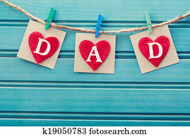 Fathers day message on felt hearts Fathers day message on felt hearts
