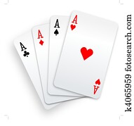 Four aces playing cards poker winner hand Four aces playing cards poker winner hand