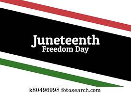 Juneteenth, June 19. Holiday concept. Template for background, banner, card, poster with text inscription. Vector EPS10 illustration.