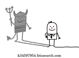 kind man with devil shadow kind man with devil shadow