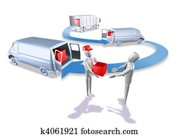 Logistics van truck Logistics van truck