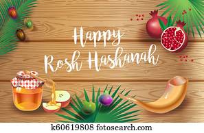 Shana Tova! Happy Jewish New Year Rosh Hashanah greeting card. Shana Tova! Happy Jewish New Year Rosh Hashanah greeting card.